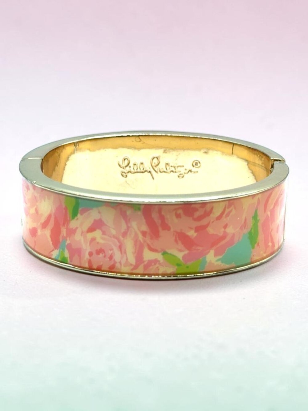 Lilly Pulitzer Floral Hinged Bangle Bracelet